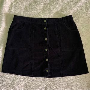 XL black corduroy skirt
